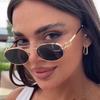Солнцезащитные очки класса люкс с металлическими двойными переносицами для женщин и мужчин, защита UV400, солнцезащитные очки из сплава, овальные, с надписью MM