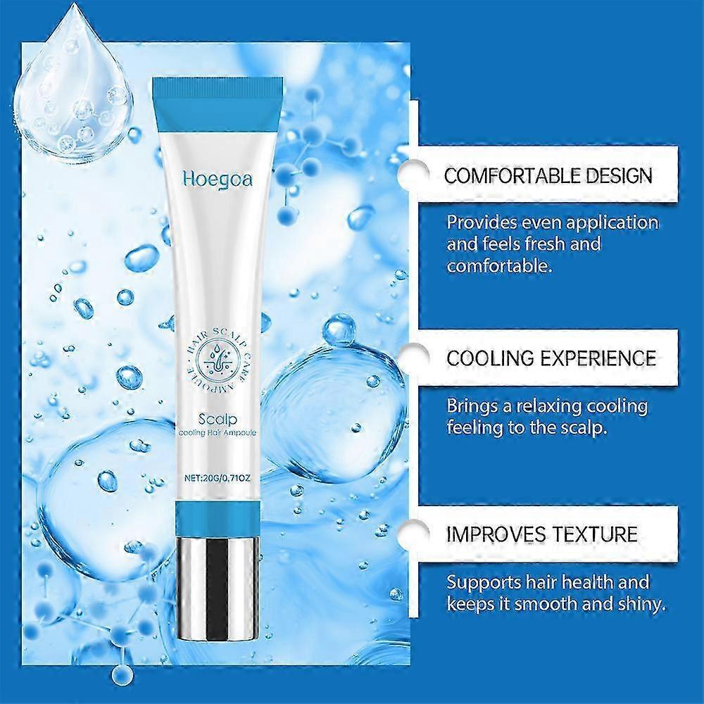 3pcs Scalp Cooling Hair Ampoule for Hair Loss Treatment, Scalp Soothing Hair Growth Serum for Men Women
