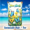 Butterfly Theme Beach Towel Personalized Custom Name & Text Soft Quick Dry Beach Towel for Swimming Travel