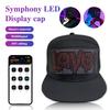 LED Pixel Screen Cap RGB Colorful LED Screen Cap App Connection Detachable Screen USB Charging Display Message Hat Adjustable Buckle Event Party Hat