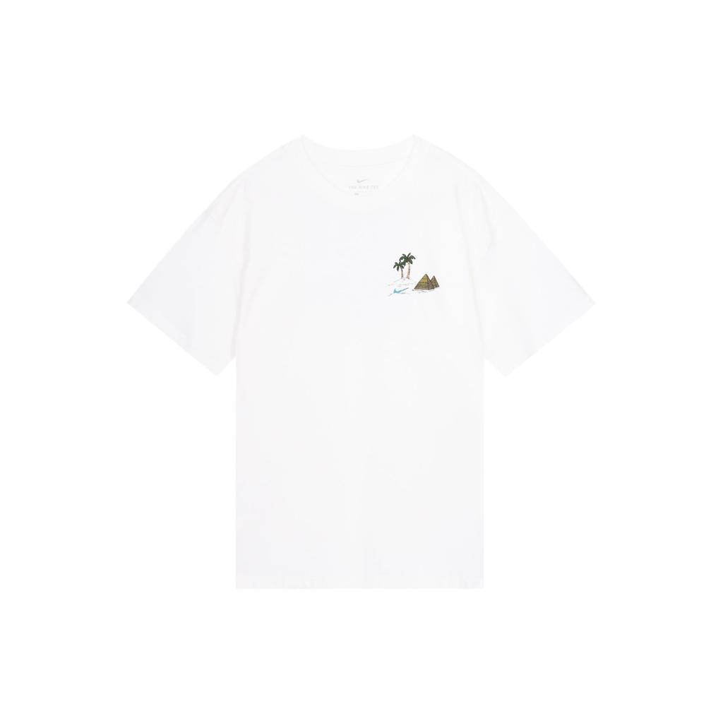 Nike Футболки мужские белые с круглым вырезом умеренного прямого кроя DD8914-100
