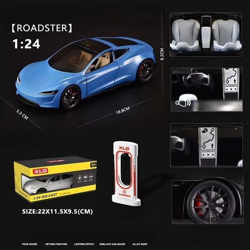 1:24 сплава Tesla Sports Car Model литой металлический игрушечный автомобиль кабриолет игрушка с зарядкой куча мальчик подарок коллективное украшение дома коллекция украшений