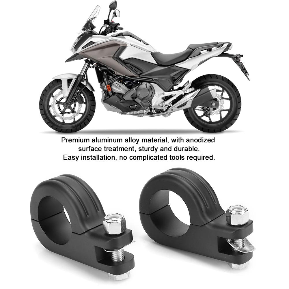 38mm 1.5in   Foot Rest Footpeg Mounting P Clamp Motorcycle Accessory Fit for  (Black )