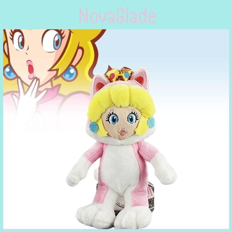 Realistic Lovely Princess Sanei Super Mario 3d World Neko Cat Mario Plush Doll Toy Complete Interactive Play Set