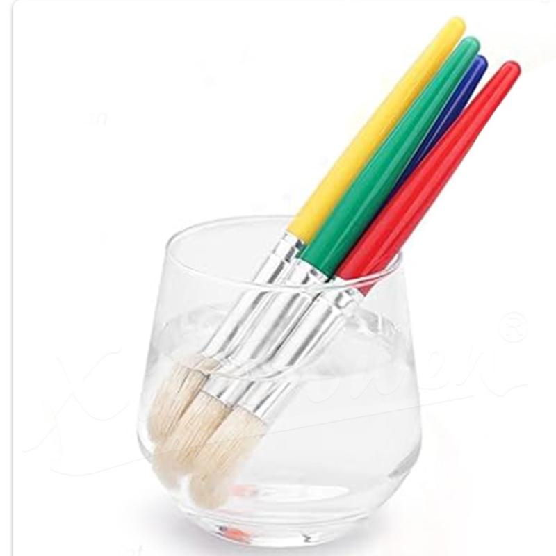 10/12/24/30 шт. Детские кисти для рисования, цветные кисти для художника, начинающего, для масла, акрила, акварели, для росписи камней, холста