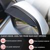 2 Pcs Carbon Fiber Car Side Mirror Rain Eyebrow Guard, Car Rearview Mirror Rain Brow, Waterproof Rearview Mirror Smoke Cover, For SUV, Truck, Car,
