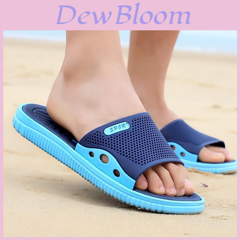 Premium Quality Men Flat Bath Slippers With Classic Timeless Design In Dark Blue