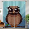 Мультяшная сова, современные шторы для гостиной, 2 шт., затемняющие шторы, домашние шторы для камеры, тюль для спальни