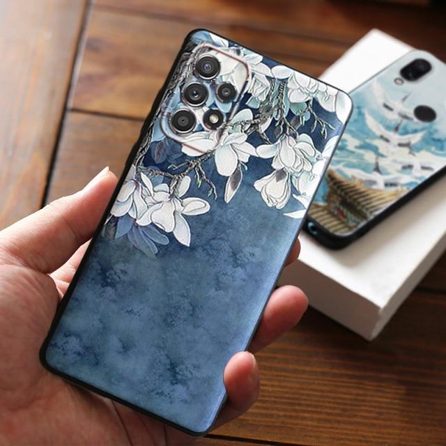Чехлы для Samsung Galaxy A31 A71 A52 A72 A41 A51 A32 A42 4G 5G A515 для Samsung A 51 71 52 с цветами, защитные чехлы для линз