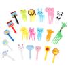 10Pcs Mini Animal Farmkids Fruit Fork Cartoon Snack Cake Dessert Food Toothpick