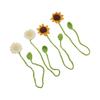 Daisy Flower Knitted Bookmark Handmade Crochet Book Marker Creative Floral Pendants  Perfect Gift