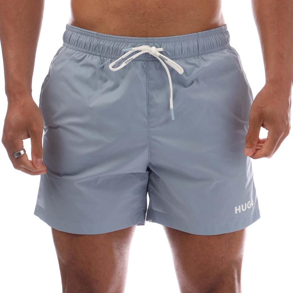 Hugo Mens Haiti Contrast Logo Drawstring Swim Shorts