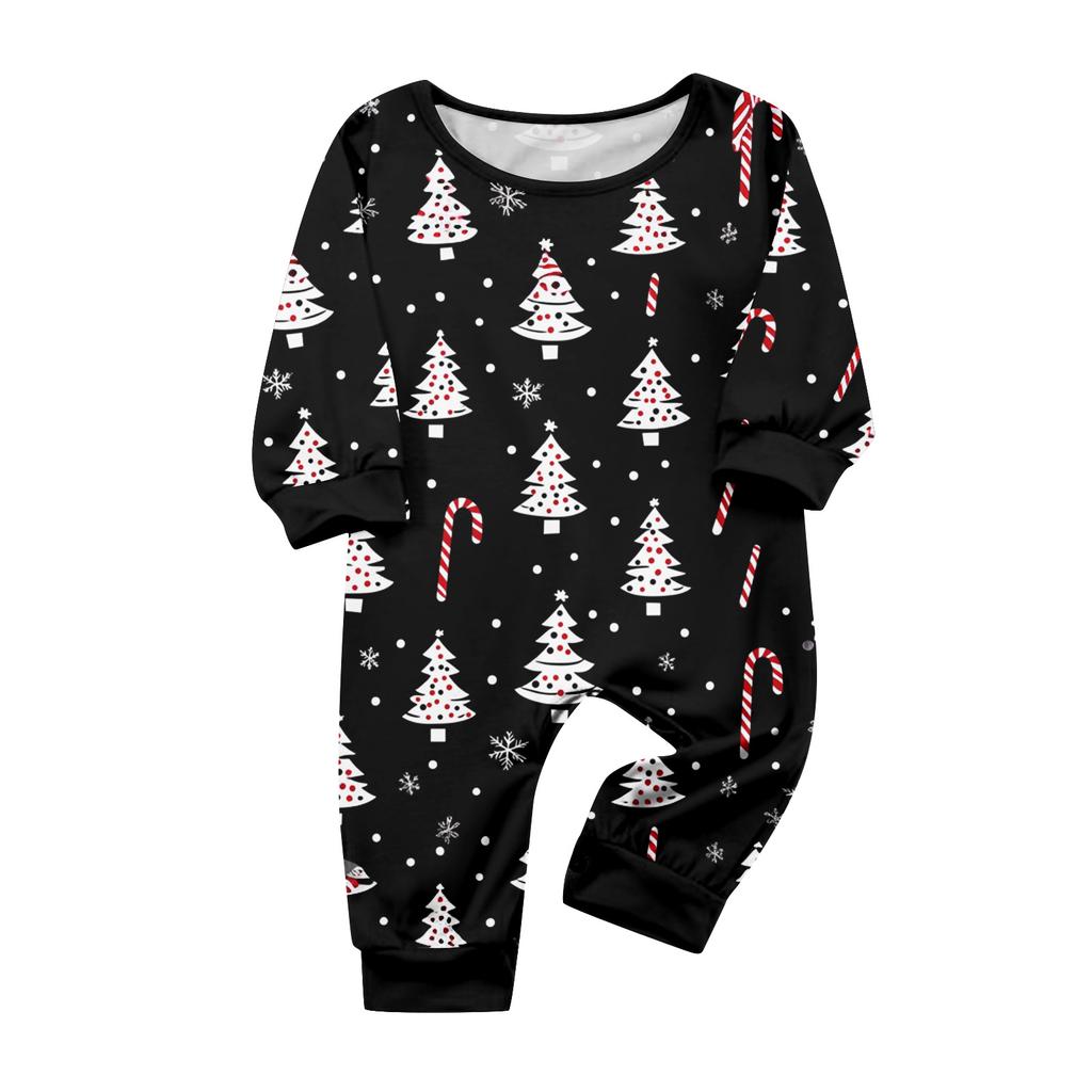 Print Cute Family Set Pajamas, Home Clothes, Family Set Long Sleeve Top Pants Set