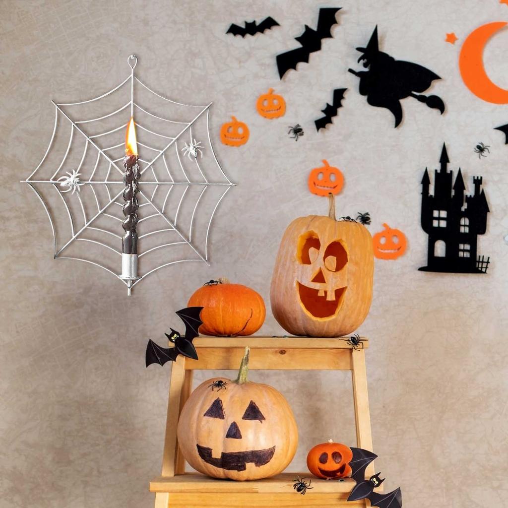 Паутина Подсвечники, Паутина Настенный Подсвечник для Тонких Свечей, Паутина Настенный Подсвечник для Тонких Свечей для Украшений на Хэллоуин