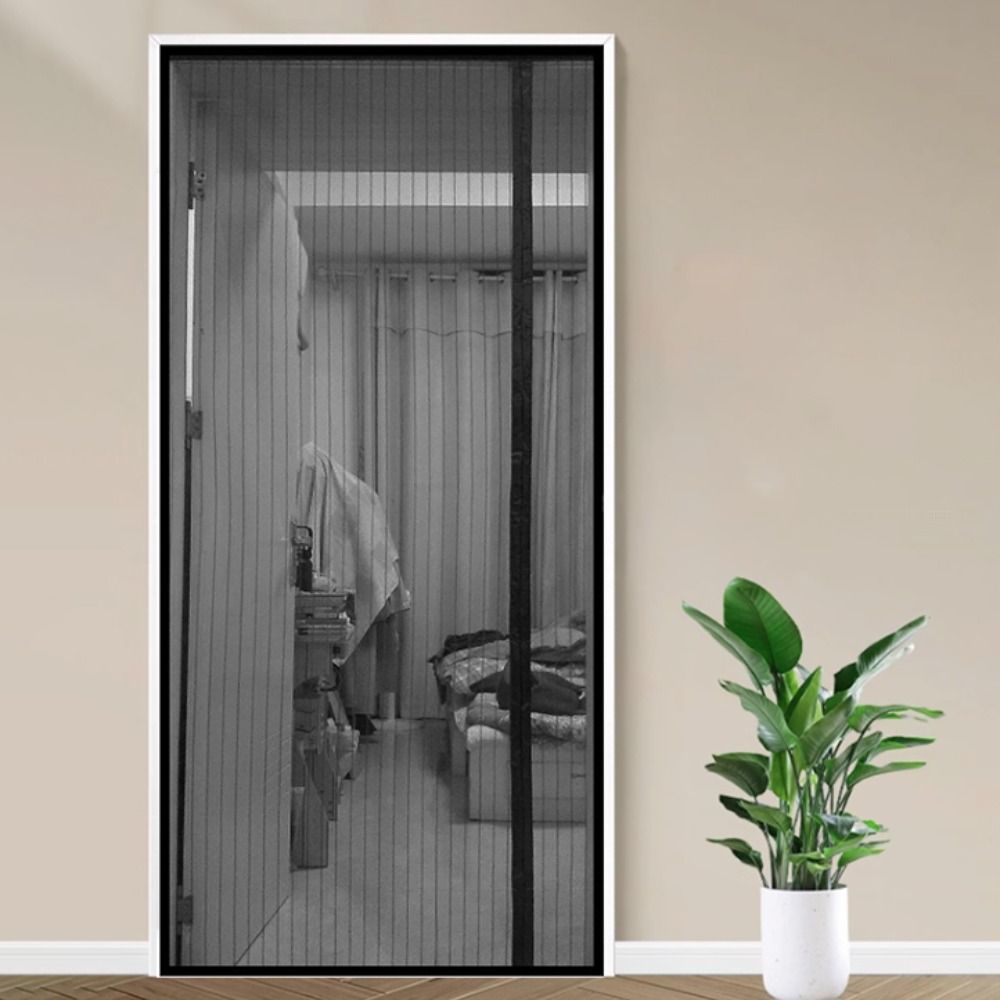 Самоклеящаяся дверная штора, магнитная, с автоматическим закрыванием, оконная сетка, москитная сетка, гостиная