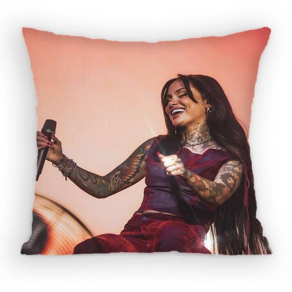 Kkehlani Singer Pillow Case Antidustmite Pillowcase Invisible zipper silky short plush Sofa cushion cover