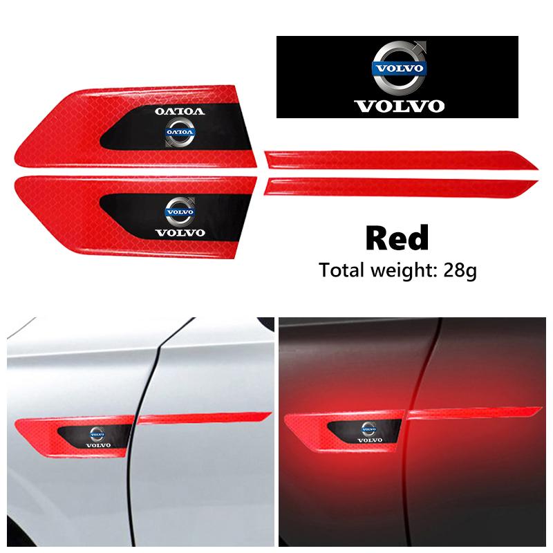 Для автомобиля Volvo Светоотражающие наклейки Автомобильные Предупреждение о столкновении Декор V40 V60 C30 C70 S60 S80 S90 XC40 XC60 XC70 XC90 T6