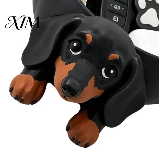 Desk Stationery Storage 3D Printed Dachshund Tray, Resin Dog Shaped Desktop Organizer for Keys Jewelry, Decorative Small Items Organization