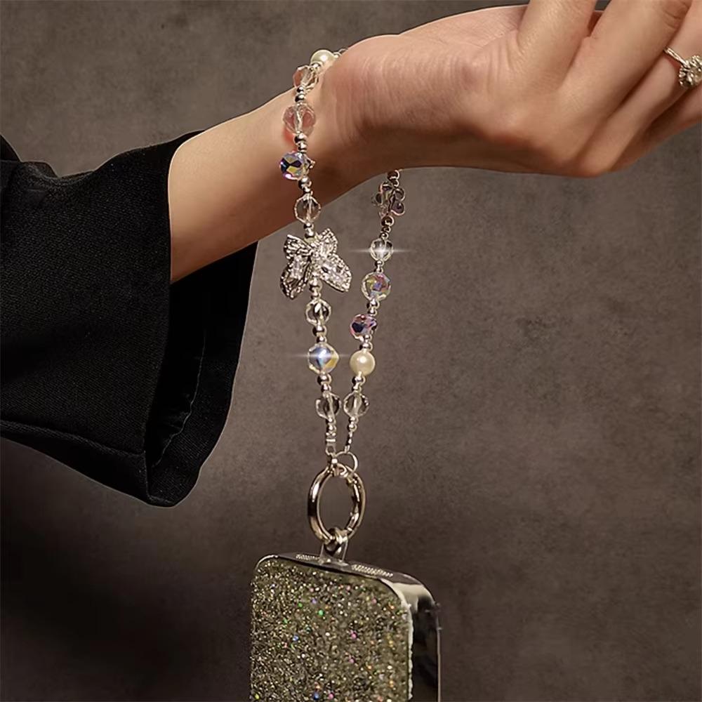 Подвеска из хрустальных бусин с бриллиантами, съемный ремешок на запястье, новый шнурок для телефона, для женщин и девушек