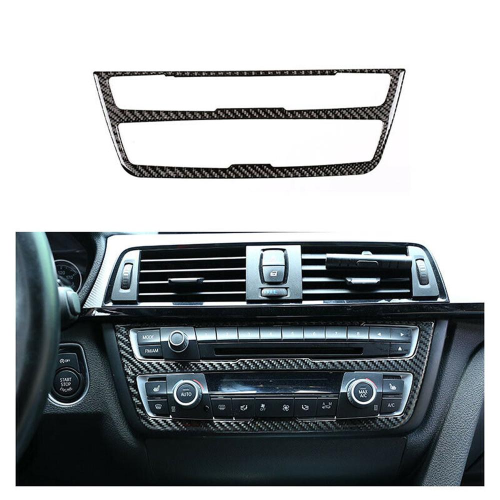 13PCS Real Carbon Fiber Interior Trim Decor Cover For BMW 3/4 Series F30 F34 F36