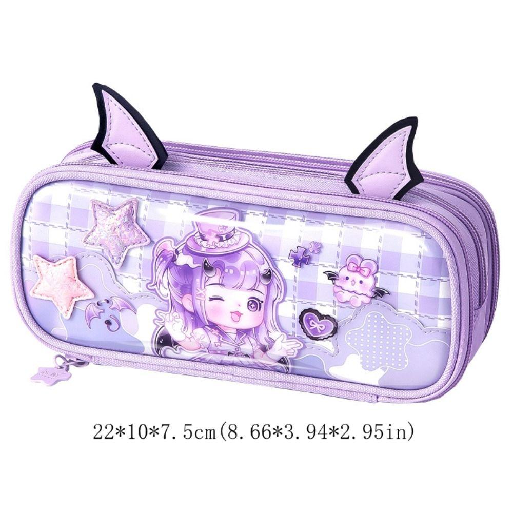 Girl Rabbit Angel Pencil Cases Large Capacity Angel Pen Box Angel Pencil Bag School Supplies