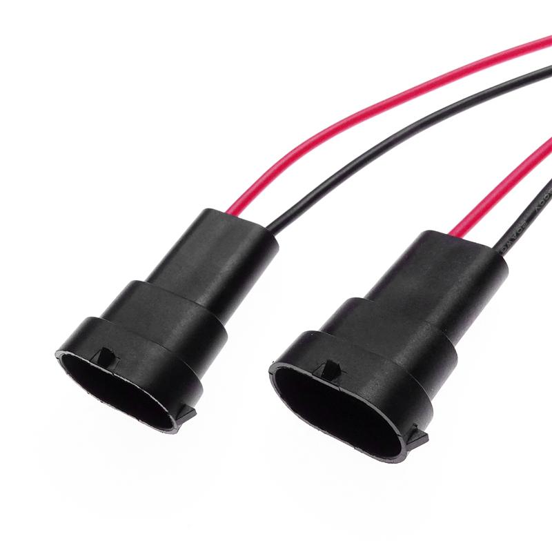 2 Pcs for H8 H9 H11 Harness Male Socket Adapter Car Headlight Wiring Harness Connector Fog Light Bulb Base Socket Cable Plug