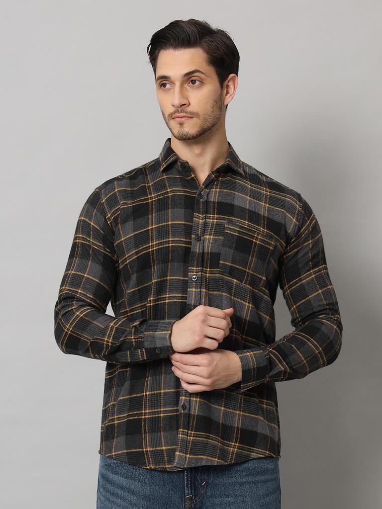 Bigreams Мужская фланелевая рубашка в клетку из 100% хлопка, окрашенная в пряжу, для рубашки с длинным рукавом