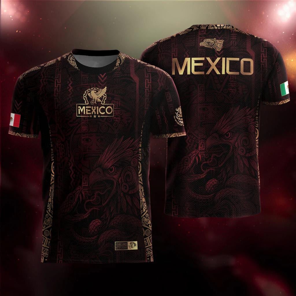 Men's Casual Short Sleeve T-Shirt Mexico Letter Print Crew Neck Lightweight Breathable Fabric Summer Top