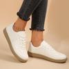Ретро женская обувь Dexun 2025 новая летняя на плоской подошве износостойкая маленькая белая спортивная и повседневная обувь Forrest Gump на шнуровке