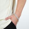 S925 Sterling Silver European and American Hip-hop Trendy Personalized Micro-inlaid Moissanite Cuban Bracelet for Boys