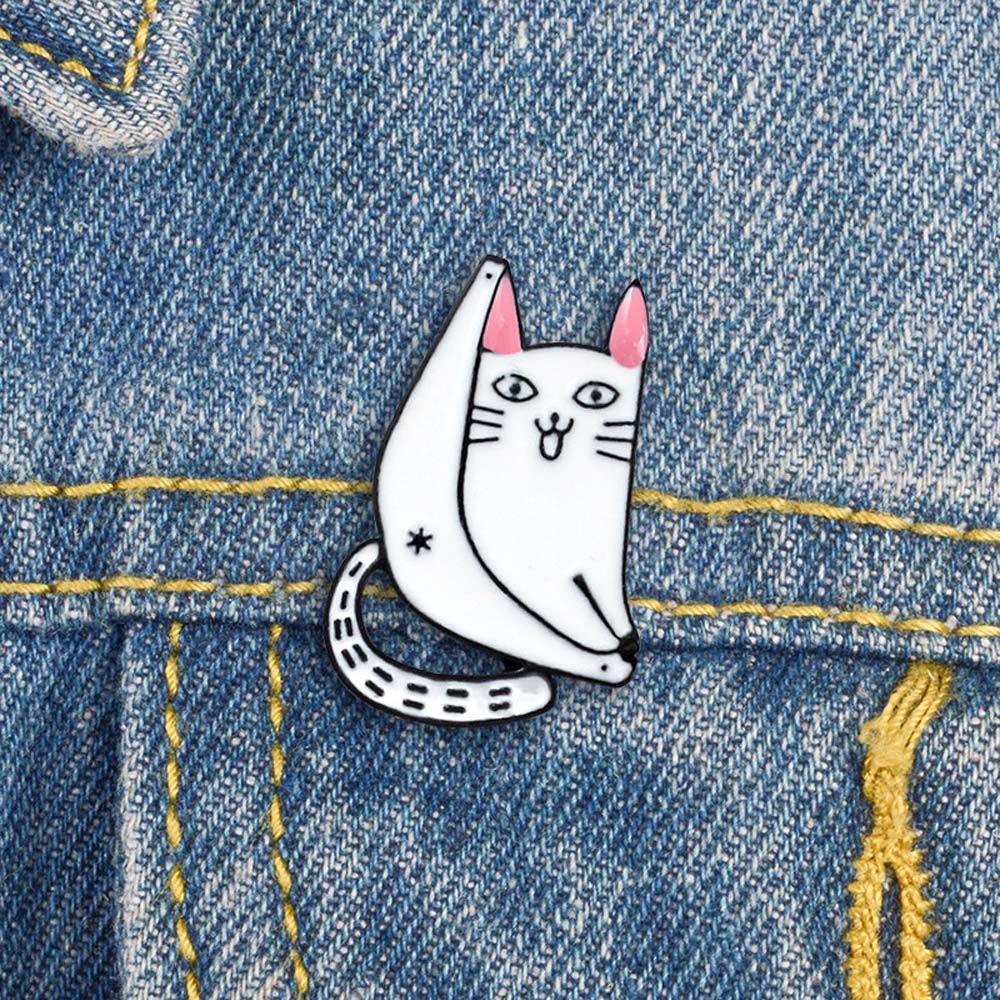Ювелирные изделия Аксессуары Значок на лацкан Значок Непослушный кот Эмаль Брошь Кошка Броши Брошь на лацкане