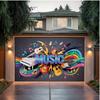 One party banner, a dazzling background decoration featuring musical instruments and musical notes, photo props, and room