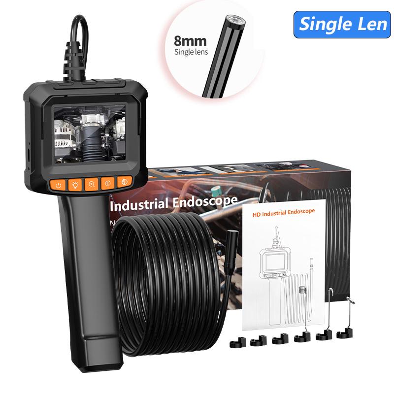 4.3" Endoscope Camera with 8 Light IP67 Waterproof Endoscopic Camera 1080P Handheld Car Inspection Borescope for Engine Pipe