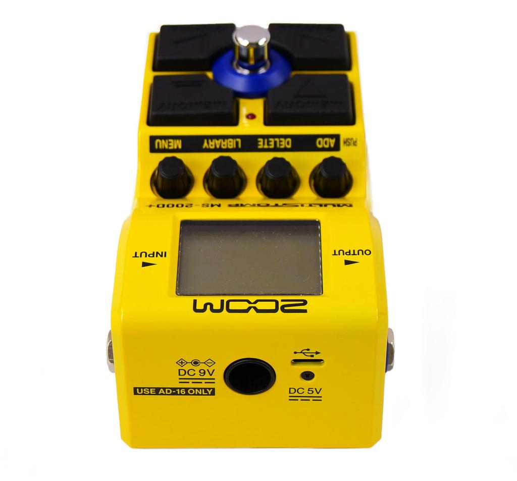 Педаль ZOOM с 200 эффектами дисторшна MS-200D+ Multi-Stomp (желтый)