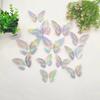 12Pcs 3D Hollow Butterfly Wall Decal Mirror Wall Stickers For Kids Room Home Wall Decoration Fridge Sticker Wedding Party