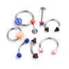Акриловый пирсинг из нержавеющей стали, смешанные цвета для бровей, живота, губ, кольца для языка, обручи для носа, ювелирные изделия для пирсинга