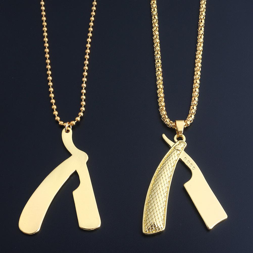 Ожерелье BLUELANS, замечательный кулон, парикмахерская цепочка, ожерелье, ювелирные изделия в стиле панк, мужское лезвие, парикмахерский женский подарок