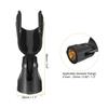 uxcell Microphone Holder, O.D. 21mm - 33mm Plastic Interface, Microphone Holder Clip with 3/8" Metal Adapter for Lavalier Microphones, Black, Set of 4