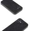 Для iPhone 16 Чехол Защита от царапин PU кожа Задняя крышка телефона Черный край
