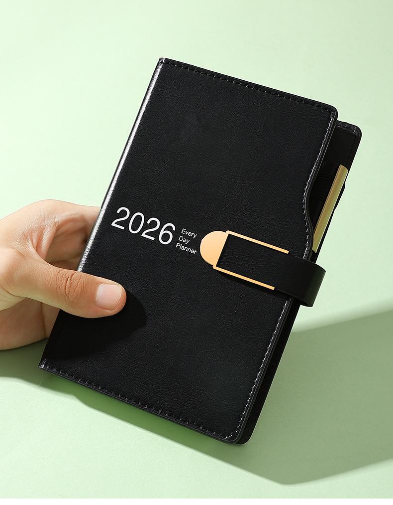 Ежедневник 2026 A5/A6: Одна страница в день, Индивидуальный ЛОГОТИП, Ежедневник-календарь Bullet Journal с горячим тиснением.