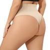 Mid Waist Compression Thong with Seamless Cartilage Waist Shaping Underwear for Women Panties
