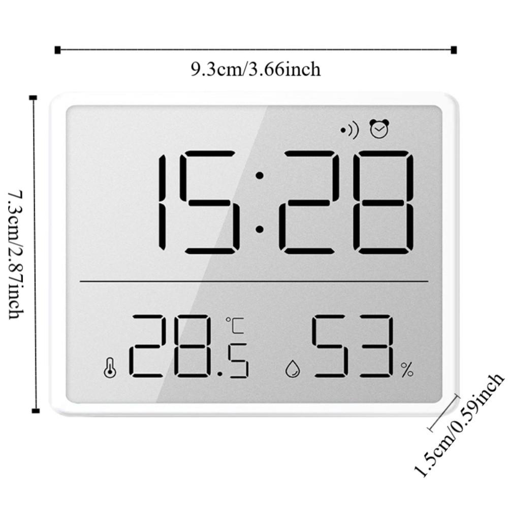 Magnetic Temperature Hygrometer Display Screen Table Clock Mini Bedside Desk Clock  Living Room