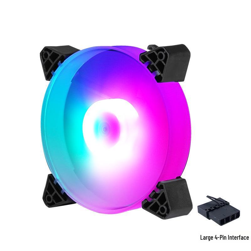 Бесшумный светодиодный 120-мм 4-контактный вентилятор для охлаждения корпуса