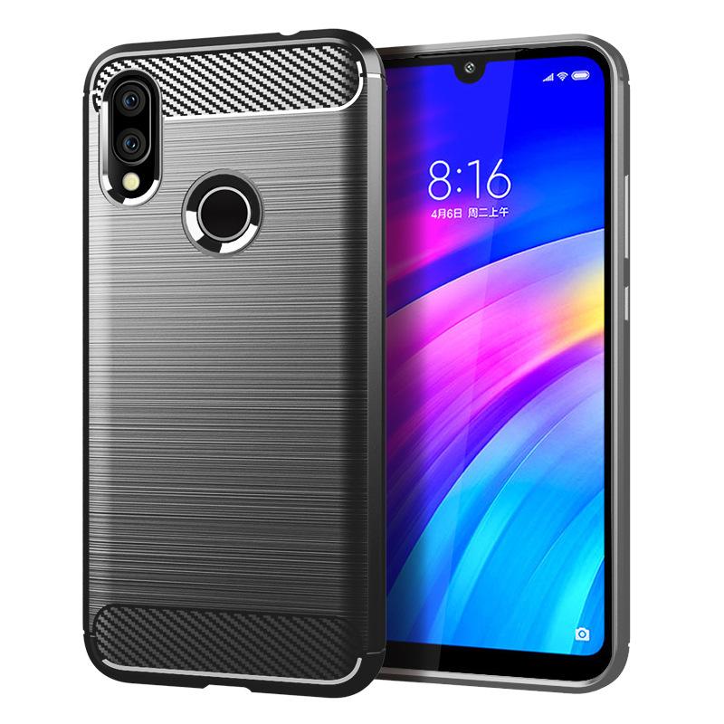 For Xaomi Redmi 7 Y3 Case Soft Carbon Fiber Back Cover for Xiaomi Redmi Y3 Shockproof Matte Cover For Redmi7 Silicone Cases