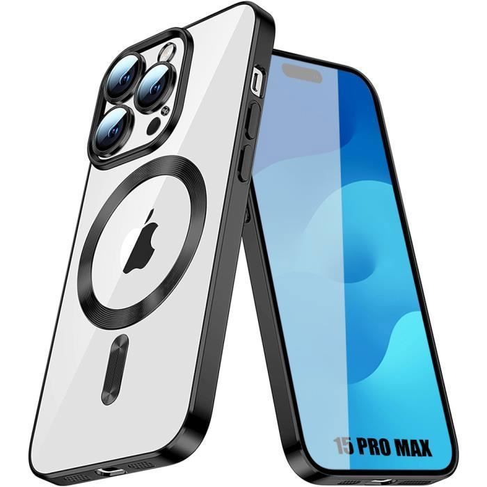 Protective Case - BOOLING - for iPhone 15 Pro Max - Shockproof - Ultra Slim - Black Silicone