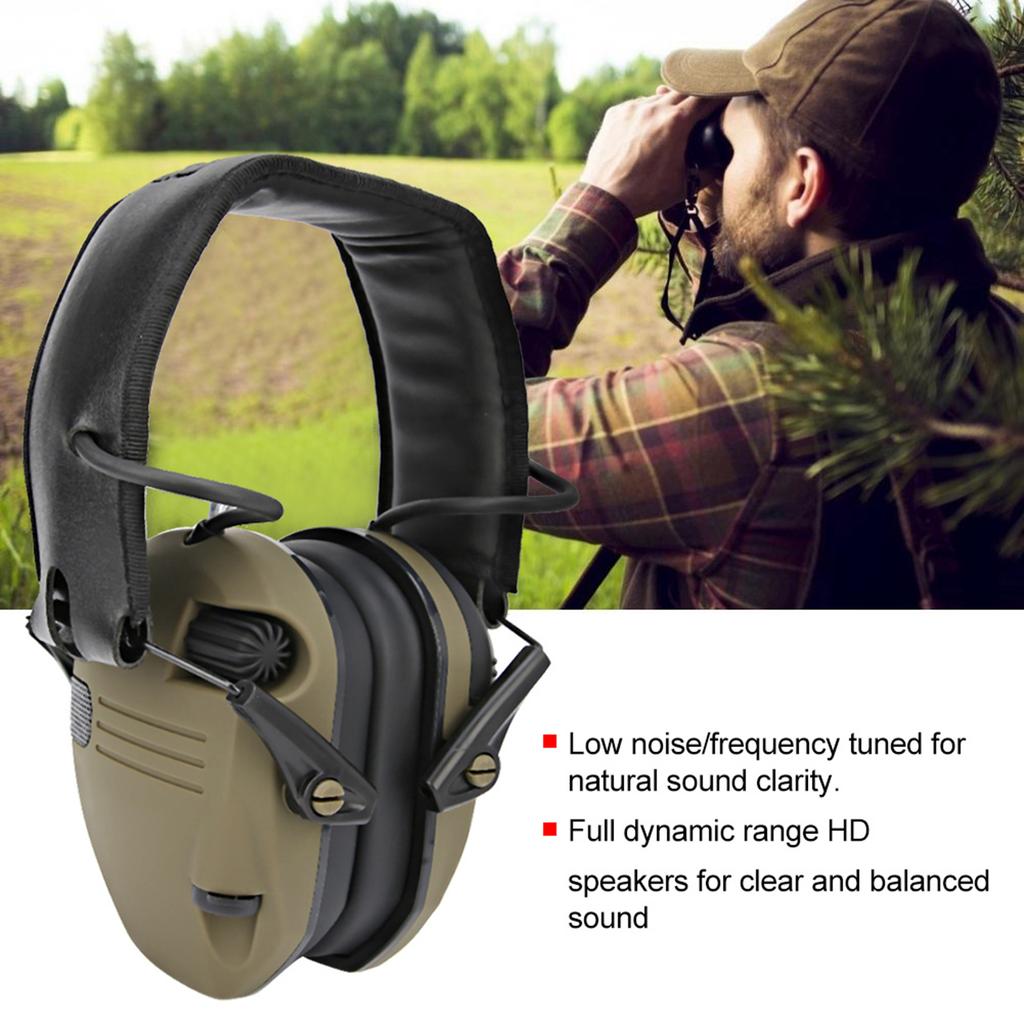 Foldable AntiNoise Earmuffs Soundproof Ear Defenders Protection for Working Hunting(Military Green )