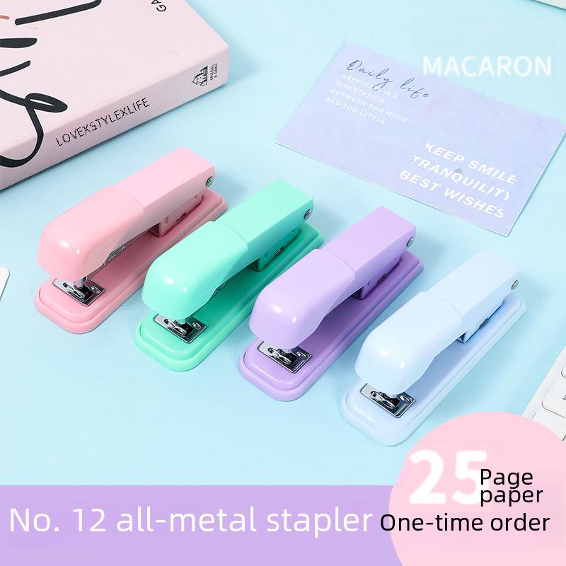 Macaron Color No. 12 Multifunctional Stapler - Labor-Saving for Office & Student Use