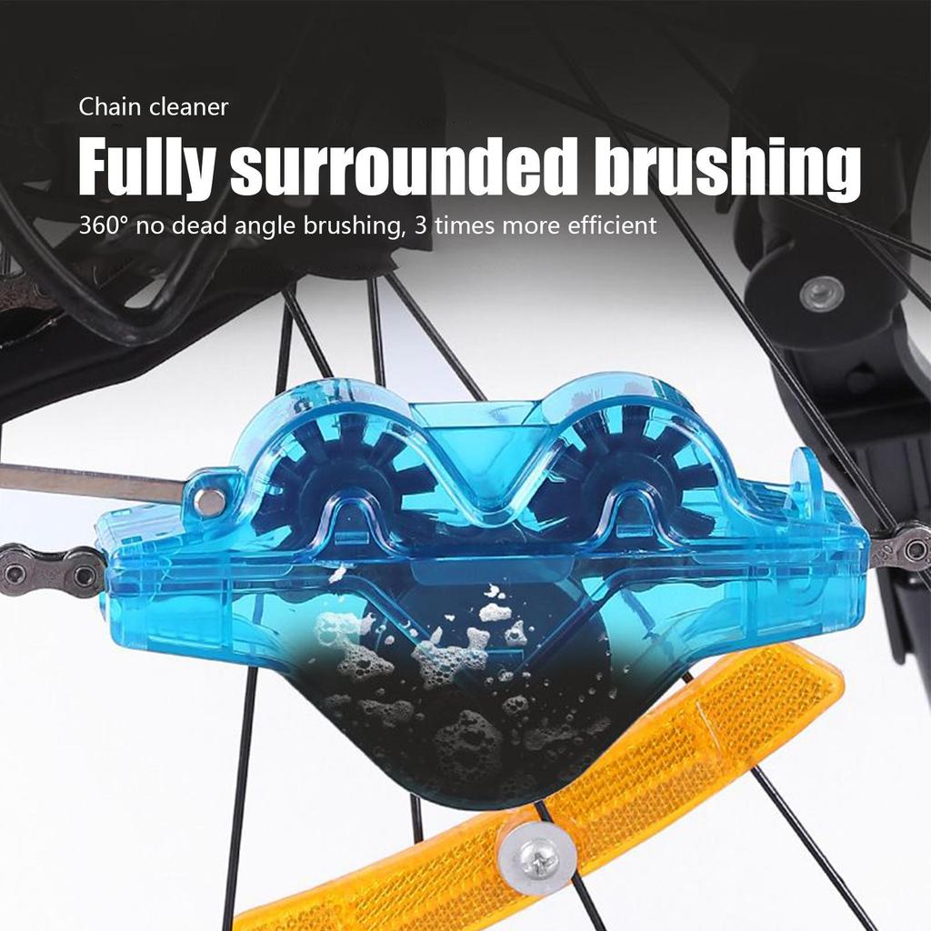 Cycling Chain Cleaner Bike Cleaning Kit with Chain Scrubber Cleaning Supplies Degreasing Bike Accessories for Cyclists Riders