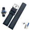 Classic Fluororubber Watch Band  For Omega Rolex Water Ghost King Seiko Waterproof Silicone Watch Strap 19mm 20mm 21mm 22mm