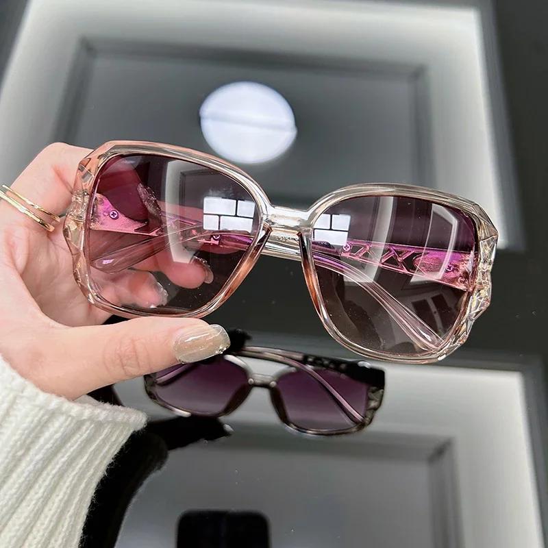Vintage Square Sunglasses Women Luxury Brand Designer Sun Glasses Female Retro Big Frame Gradient Fashion
